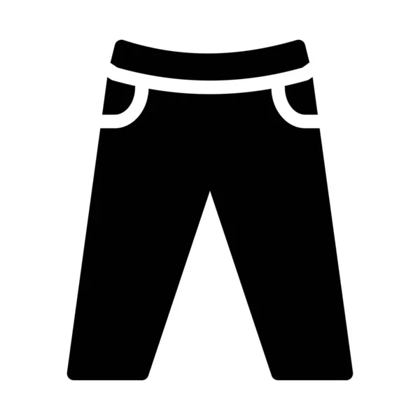 Pant Vector Glyph Flat Icon — 스톡 벡터