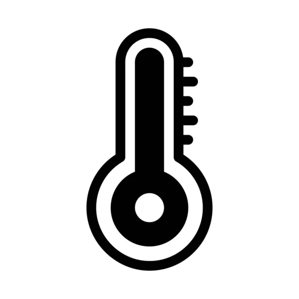 Temperatura Vector Glifo Icono Plano — Vector de stock