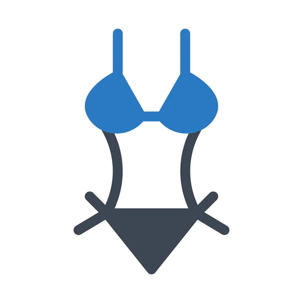 Lingerie Vector Glyph Color Icon — 스톡 벡터