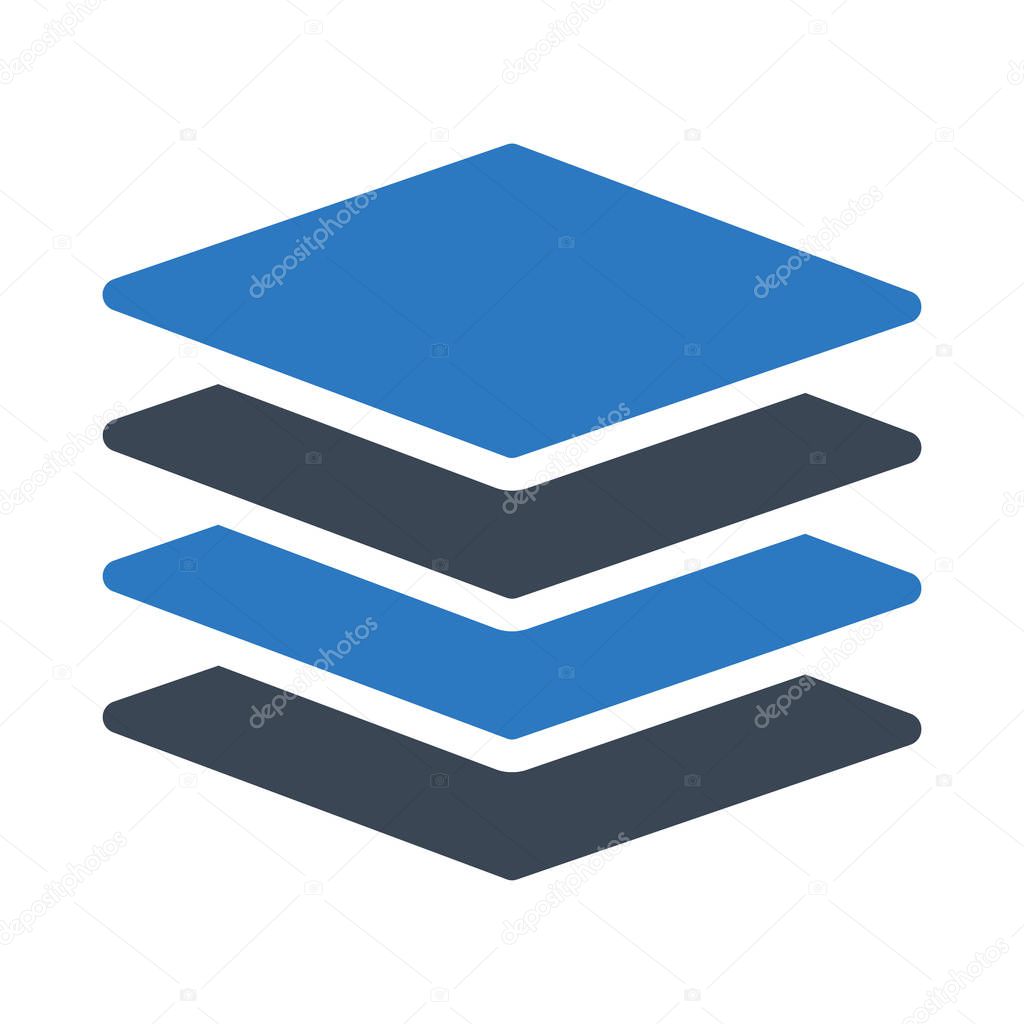 Slides vector glyph colour icon