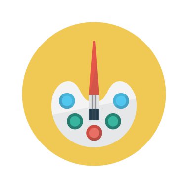 vektör rengi düz simge çiziyor 