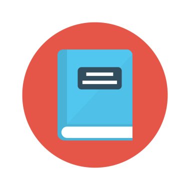 eğitim vektörü renk düz simgesi 