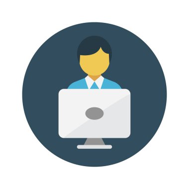 vektör rengi düz simgesi çalışıyor 