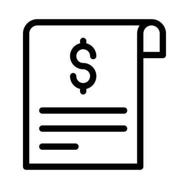 Bill vektör ince çizgi simgesi 