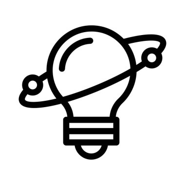 ampul vektörü ince çizgi simgesi 