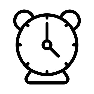 saat vektörü ince çizgi simgesi 