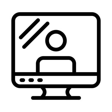 avatar vektörü ince çizgi simgesi 