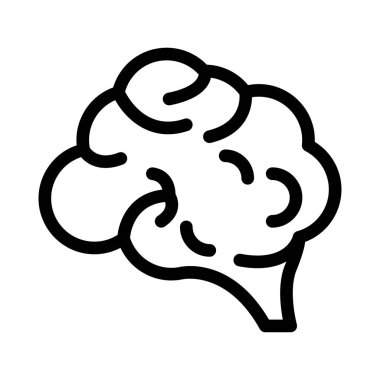 Zihin vektörü ince çizgi simgesi 