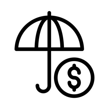 Koruma vektörü ince çizgi simgesi 