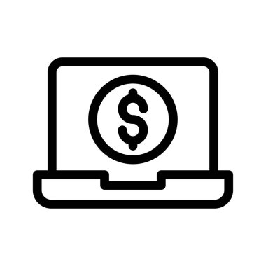 vektör ince çizgi simgesini öde 