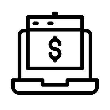 vektör ince çizgi simgesini öde 