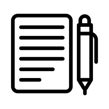 belge vektörü ince çizgi simgesi 