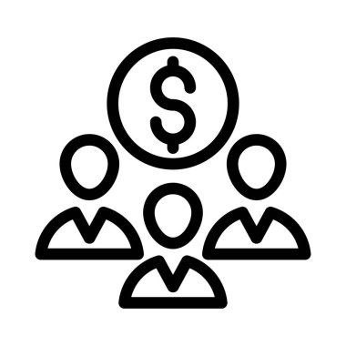 takım vektör ince çizgi simgesi 