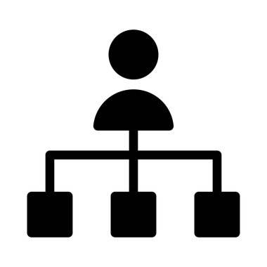 bağlantı vektörü glyph düz simgesi