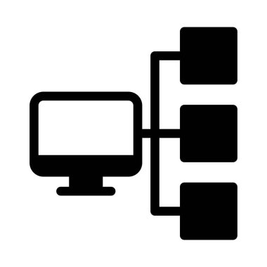 bilgisayar vektörü simgesi düz simgesi