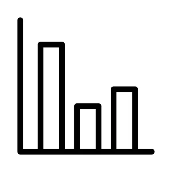 Diagram Vektor Tunn Linje Ikon — Stock vektor