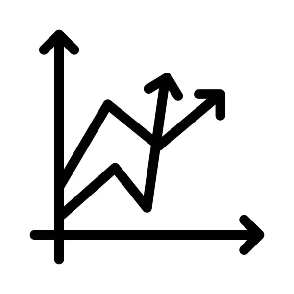 Ikona Tenké Čáry Vektoru Grafu — Stockový vektor