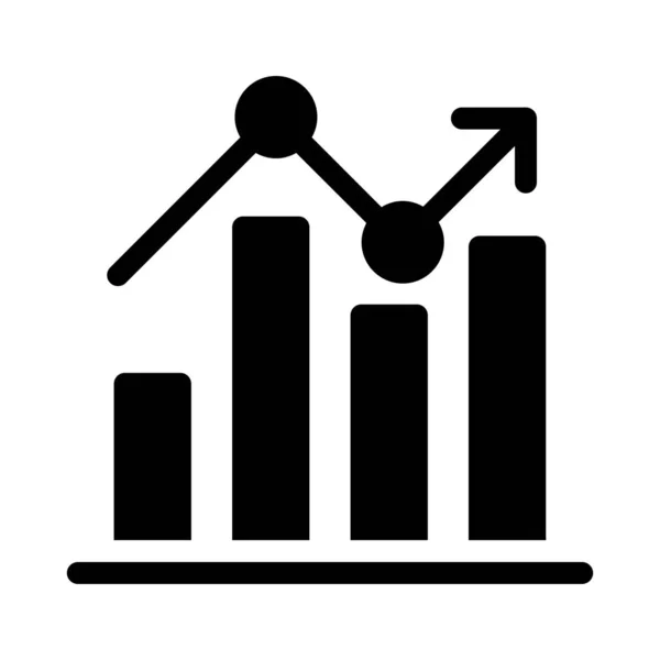 Grafico Glyph Vettoriale Icona Piatta — Vettoriale Stock