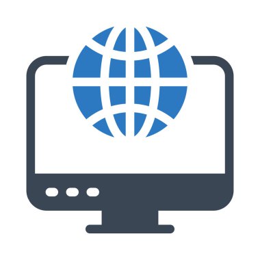 İnternet vektör renk simgesi