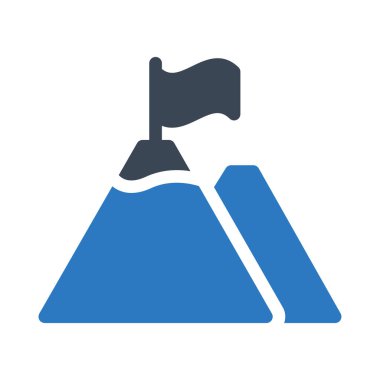 dağ vektörü renk simgesi