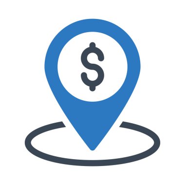 Dolar vektör renk simgesi