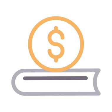 Sikke vektör renk çizgisi simgesi