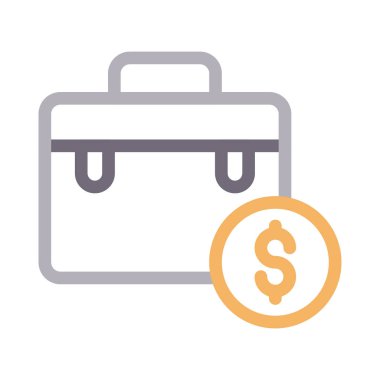 çanta vektör renk çizgisi simgesi