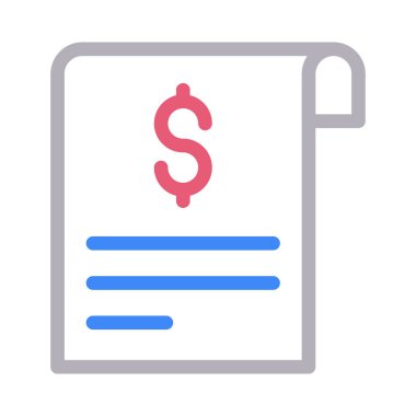 Bill vektör renk çizgisi simgesi