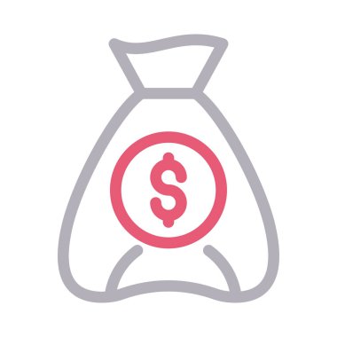 çanta vektör renk çizgisi simgesi