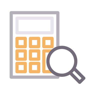 hesap makinesi vektör renk çizgisi simgesi