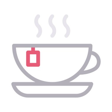 kahve vektörü renk çizgisi simgesi