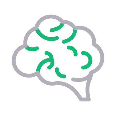 Zihin vektörü renk çizgisi simgesi