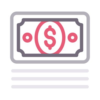 para vektörü renk çizgisi simgesi