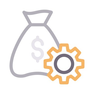 çanta vektör renk çizgisi simgesi