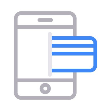 Atm vektör renk çizgisi simgesi