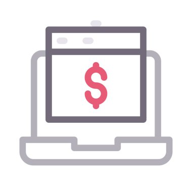 vektör renk çizgisi simgesini öde