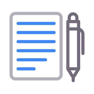 belge vektör renk çizgisi simgesi