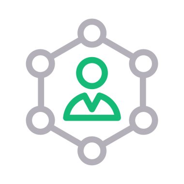 kullanıcı vektörü renk çizgisi simgesi