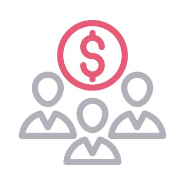 takım vektör renk çizgisi simgesi