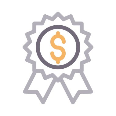 Madalya vektör renk çizgisi simgesi