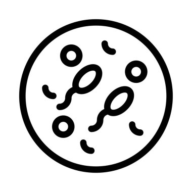 Virüs vektörü ince çizgi simgesi