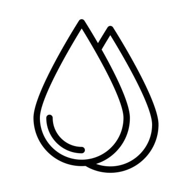 Su vektörü ince çizgi simgesi