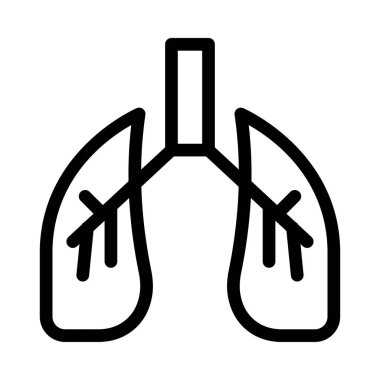 nefes vektörü ince çizgi simgesi