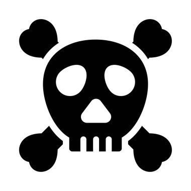 kafatası vektör düz simgesi