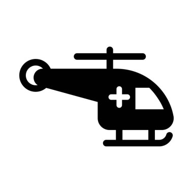 helikopter vektör düz simgesi