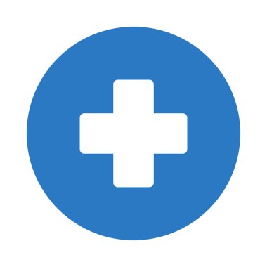 Artı vektör kabartma renk simgesi