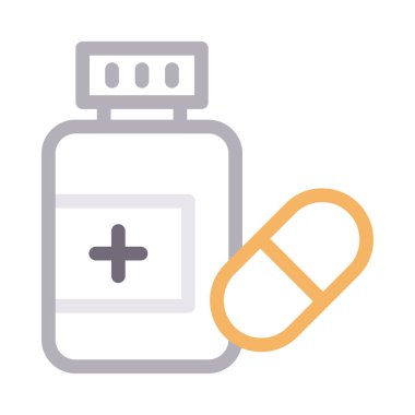 tıp vektörü renk çizgisi simgesi