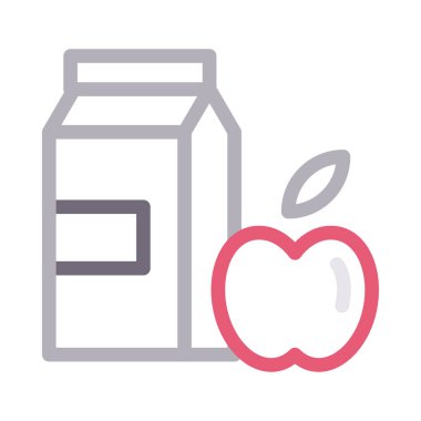 meyve suyu vektörü renk çizgisi simgesi