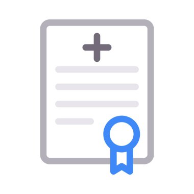 tıbbi vektör renk çizgisi simgesi