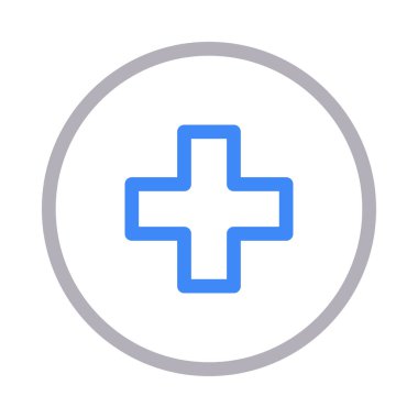 Artı vektör renk çizgisi simgesi